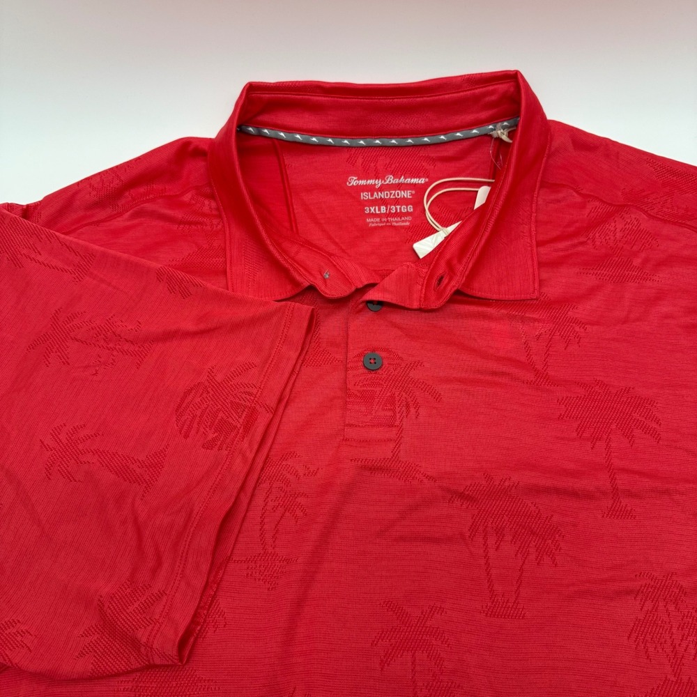 Tommy Bahama IslandZone Palm Coast Palmera Polo Red 3XLB BT226610